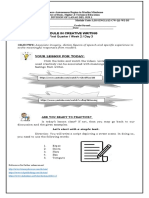 Module in Creative Writing: First Quarter / Week 2 / Day 3