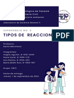 Informe No. 2 Tipos de Reacciones