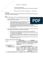 Module No 2 - Average Costing