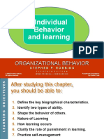 Individual Behavior and Learning