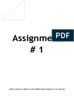 Assignment # 1: 1.write A Program in Python To Print PRIME Numbers Between 1 To N, Where The