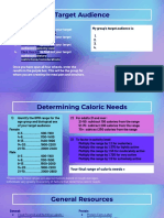 Nutritionist Project Planning