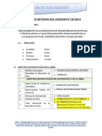 Informe de Revision Del Expediente Tecnico