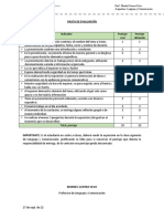 Pauta de Evaluación de Exposición