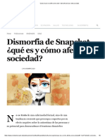 DISMORFIA 'Quiero Lucir Un Selfie Como Este' - Dismorfia de Las Redes Sociales