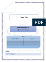 Assignments Format