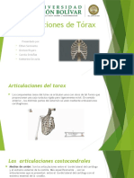 Articulaciones de Tórax Anterior