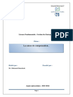 La Caisse de Compensation ,: Licence Fondamentale: Gestion Des Entreprises