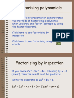 Factorización de Polinomios