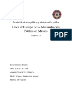 Linea Del Tiempo de La Administración Publica en Mexico