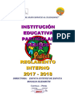 REGLAMENTO INTERNO 2017 I.E. PASITOS