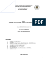 Silabo de Identidad 2021-Ii Ciclo de Recuperación