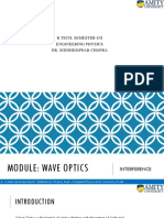 Coherent Sources, Conditions of Interference, Interference in Plane Parallel Thin Films