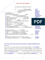 Bài tập Anh 6 theo chuyên đề 4. WORD FORM E6 (UNIT 1-6)