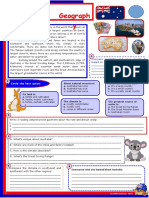 Australia Geography Reading Comprehension 6 Tasks Reading Comprehension Exercises - 145619