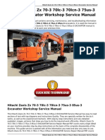 Hitachi Zaxis ZX 70 3 70lc 3 70lcn 3 75us 3 85us 3 Excavator Workshop Service Manual