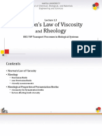 1.3 Newton's Law of Viscosity and Rheology