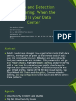 IR Prep and Detection Engineering When The Cloud Is Your Data Center, Don Murdoch