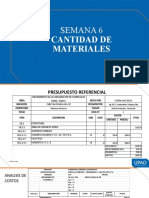 6 Cantidad de Materiales