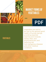 Market Forms of Vegetables