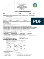 Sci10 Q1 Test Paper