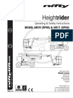 Heightrider: Operating & Safety Instructions MODEL HR15 (SP45) & HR17 (SP50) 4X4 Series