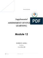 Module 12 - Assessment of Student Learning Supplemetal