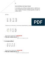 Teoría Del Método de Gauss Simple