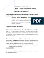 Modelo Recurso Apelación Contra Resolución Final Por Papeleta Infracción de Tránsito