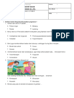 SDN .. Penilaian Akhir Tahun TAHUN PELAJARAN 20../20.