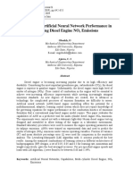 Evaluation of Artificial Neural Network Performance in Diesel Engine