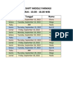 Jadwal Middle