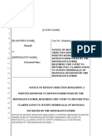 Objection Demanding Written Response To Motion Papers Filed by The Respondent