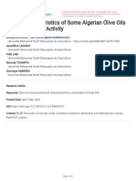 Quality Characteristics of Some Algerian Olive Oils With Antioxidant Activity