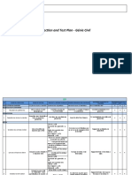 ITP - Plan de Contrôle Travaux Génie Civil