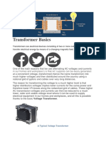 Transformer Basics A Typical Voltage Tra