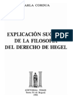 Cordua Explicacion de La Filosofia Del Derecho Introduccion