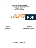 Derecho Probatorio Cuadro Comparativo