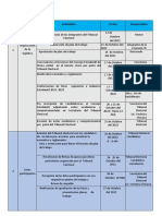 Cronograma Actividades Consejo Estudiantil 2022