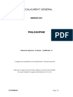 Philosophie 2021 Antilles Guyane Sujet Officiel