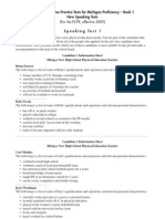 Revised Burlington Practice Tests For Michigan Proficiency - Book 1 New Speaking Tests