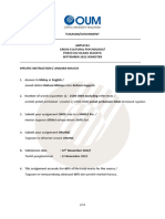 Tugasan/Assignment ABPS2103 Cross-Cultural Psychology/ September 2022 Semester - Specific Instruction / Arahan Khusus