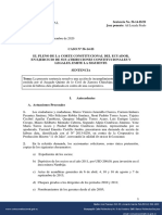 El Argumento de La Existencia de Prohibición Legal de Entrega de Ciierta Información No Es Suficientepara Incumplir Una Sentencia de Habeas Data