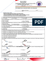 1ST Quarter Examination Smaw W - Key To Corrections