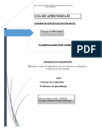 CRITERIOS Y EVIDECIAS DE APRENDIZAJE-Planificación Por Competencias II