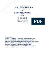 Consolidated DLP For Grade 9 3rd Quarter