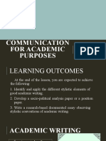 LESSON 6 Communication For Academic Purposes