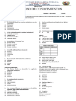 CONCURSO DE CONOCIMIENTOS 2do