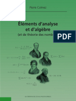 Léments D'analyse Et D'algèbre: OLY TEC HNI QUE