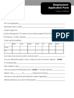 Employment Application Form